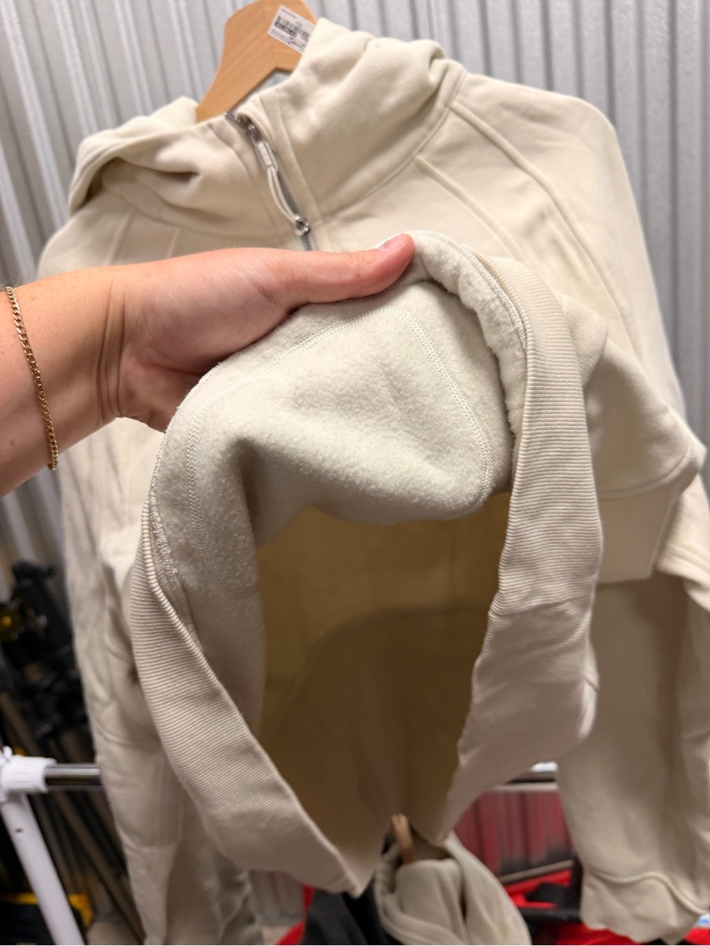 Lululemon Scuba Oversized Half-Zip Hoodie - XL/XXL - Bone (First Release) - Picture 4 of 5